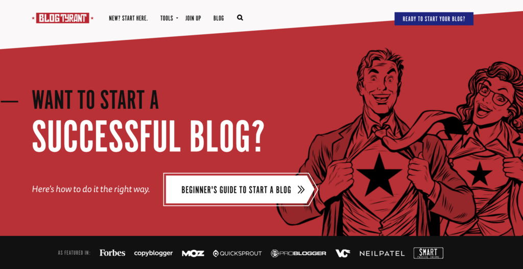 Blog Tyrant homepage