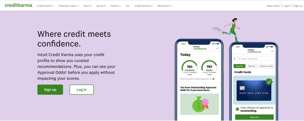 Credit Karma homepage