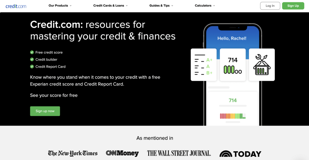 Credit.com homepage