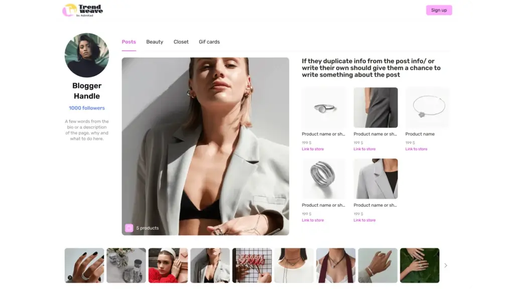 Trendweve storefront example