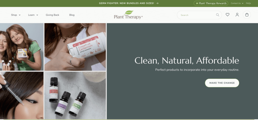 Plant Therapy homepage