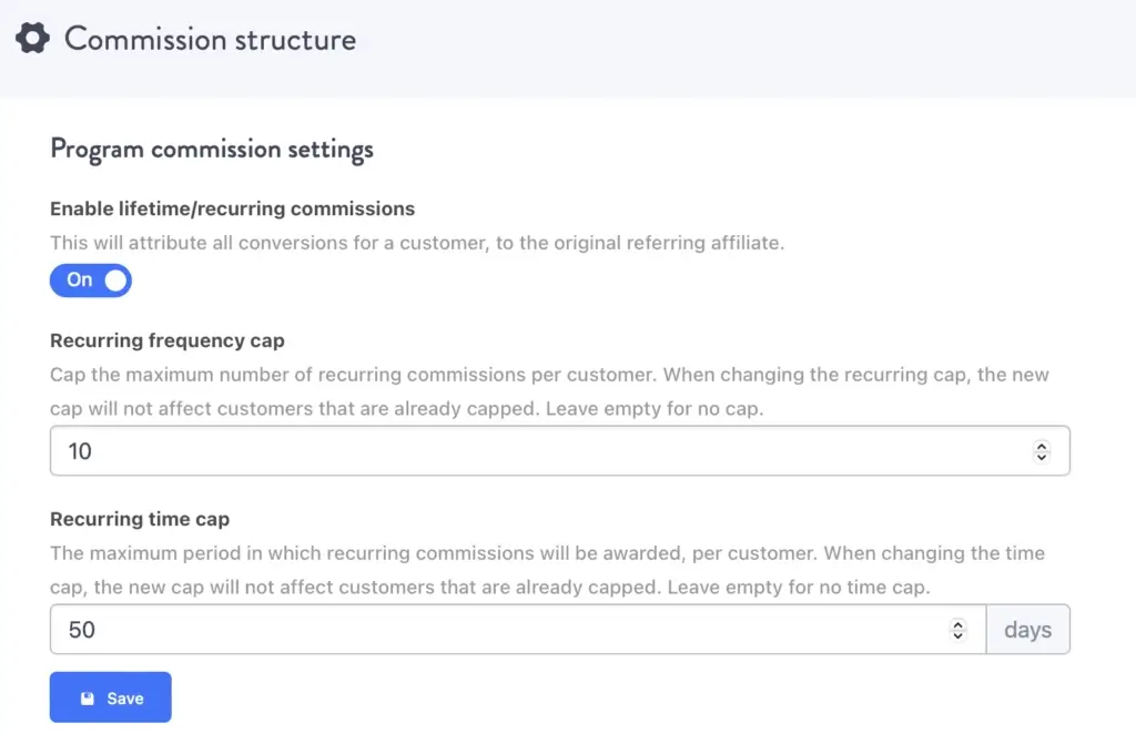 commission structure Tapfiliate