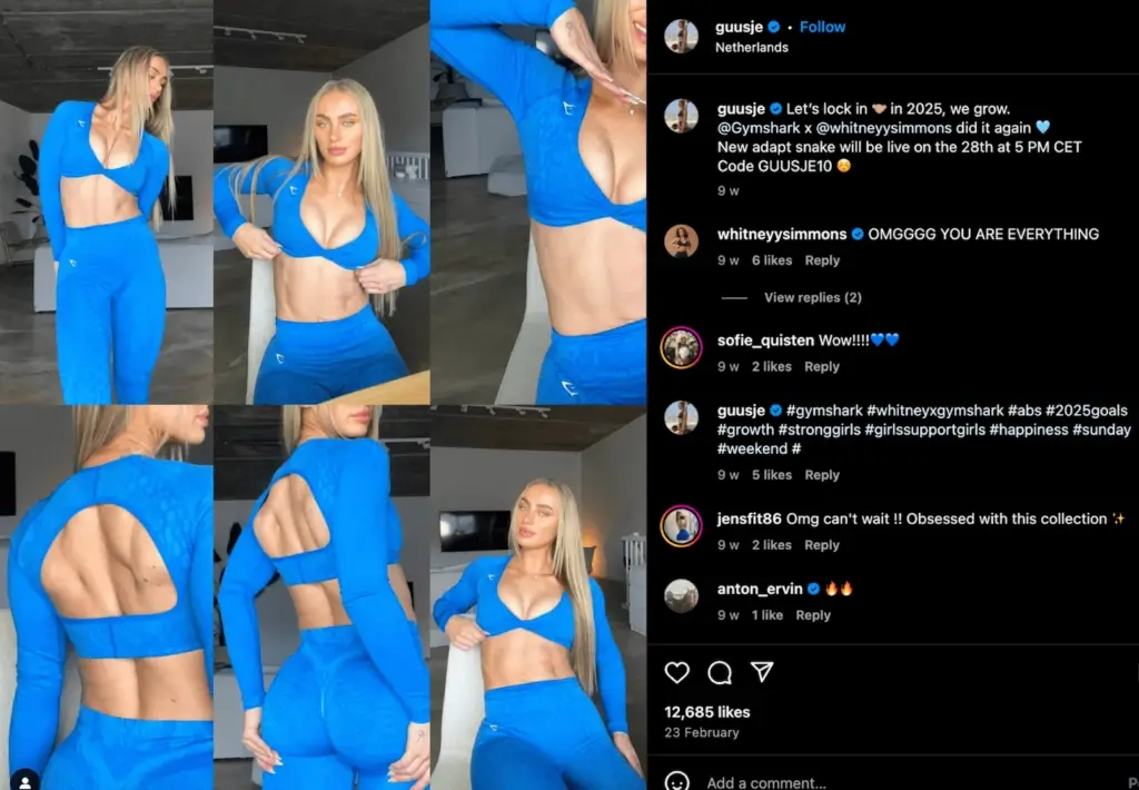 Instagram influencer as a quality content example