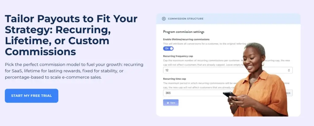 Tapfiliate landing page example
