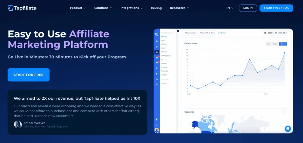 Tapfiliate: affiliate tracking software