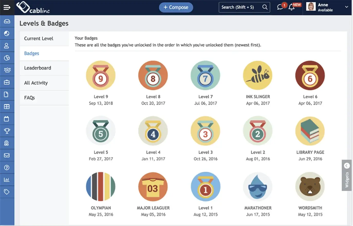 Referral gamification: leader badges