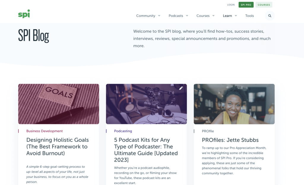 Smart Passive Income blog hpmepage