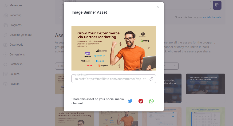 Tapfiliate: Assets Wall