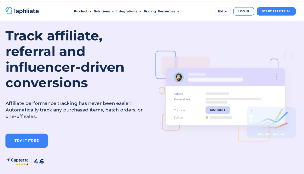 Tapfiliate tracking and attribution